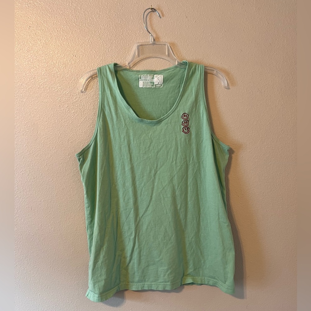 Dutch Bros Men’s Large Green Tank Top